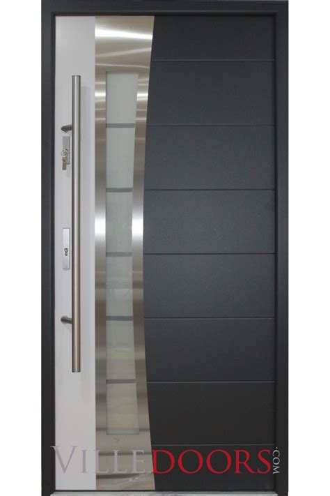 Porto Stainless Steel Modern Exterior Door