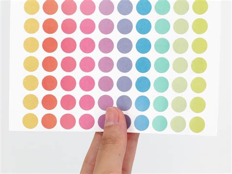 10mm Round Pastel Stickers Assorted Mini Dot Stickers For Etsy