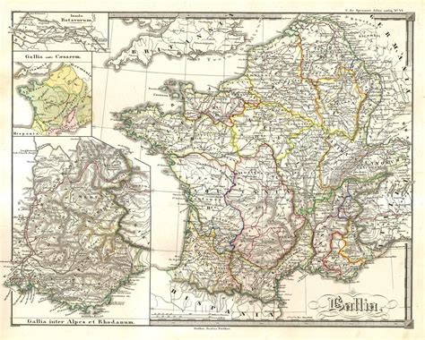 Old Map Of France Ancient And Historical Map Of France