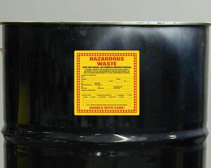 Custom Hazardous Waste Labels