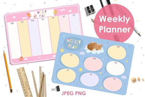 Cute Planner Templates Weekly Planner