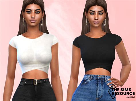 The Sims Resource Short Sleeve Casual Tops