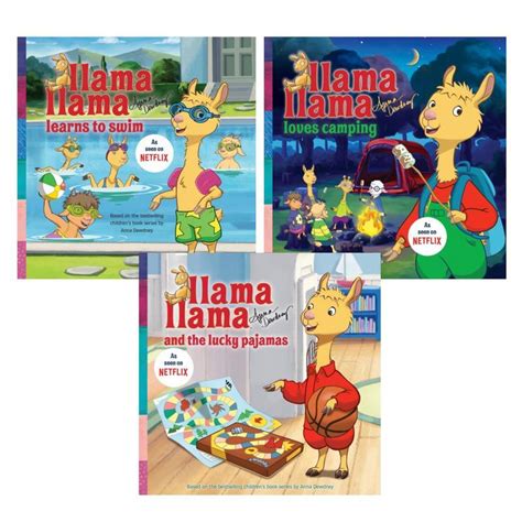 Llama Llama Series By Anna Dewdney Paperback Set Of 3 Camping Swim