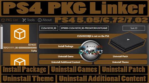 Ps4 Pkg Linker Install Package Uninstall Games Uninstall Patch