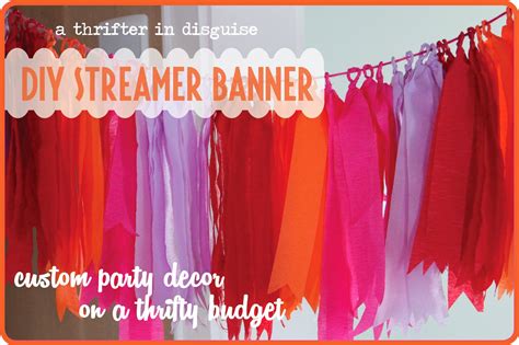 Hosting a party can be a pain in the wallet but with these whimsical diy party banner ideas, you can have an awesome party without overspending! A Thrifter in Disguise: DIY Crepe Paper Party Banner
