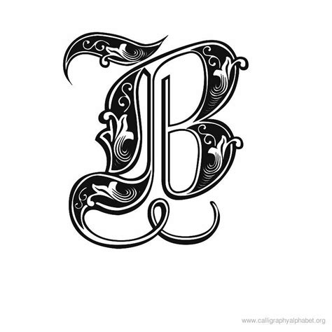 Beautiful B Каллиграфический алфавит Буквы алфавита Письмо