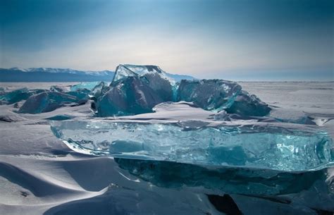 The Gorgeous Gem Like Turquoise Ice Of Russias Lake Baikal