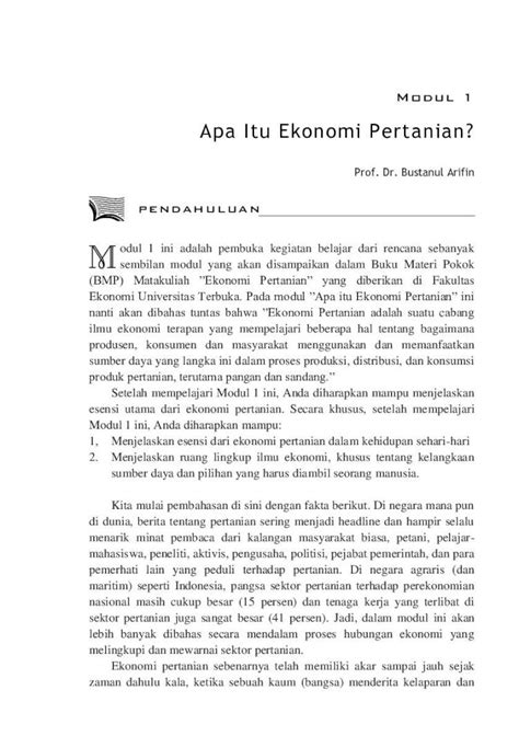 PDF Apa Itu Ekonomi Pertanian Pustaka Ut Ac Id Pertanian Adalah