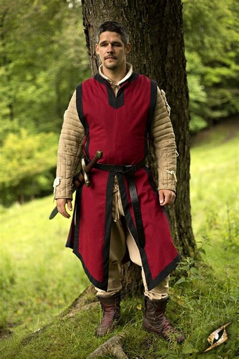Basic Tabard Dark Red Medieval Clothing Medieval Garb Medieval Fashion