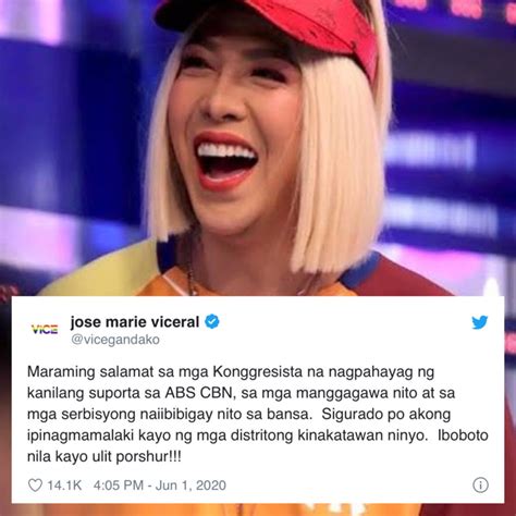 Vice Ganda Thanked Lawmakers Who Supported The Abs Cbn Franchise