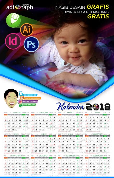 Edisi Kalender 2018 Penanggalan Hijriyah Masehi Dan Jawa