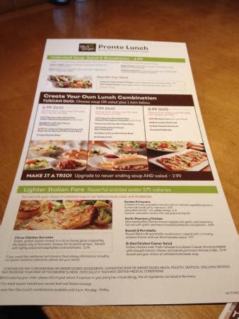 The olive garden menu prices are updated for 2021. Garden: Lunch Menu Olive Garden