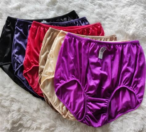 6 Biggest Granny Panties Underwear Nylon Soft Silky Lady Man Briefs Hip