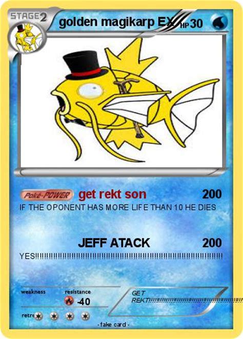 Pokémon Golden Magikarp Ex Get Rekt Son My Pokemon Card