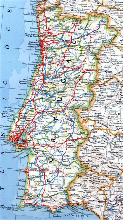 Mapa De Carreteras De Portugal Mapa