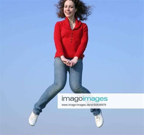 Jump Girlmodel Released Symbolfoto Y