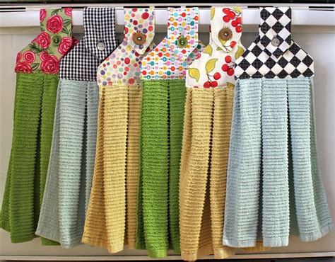 Colorful Hanging Dishtowels Kitchen Towels Crafts Sewing Crafts