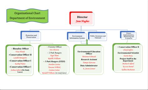 Organisational Chart Department Of Environment
