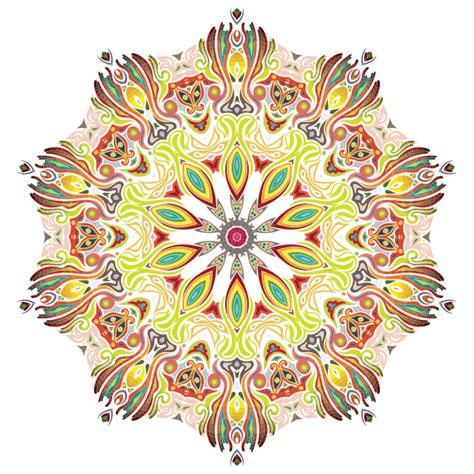 Intricate Colorful Pattern 3 Free Svg