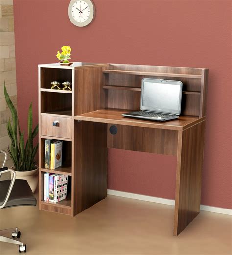 Buy Spring Study Table In Brown Finish By Addy Design Online Modern