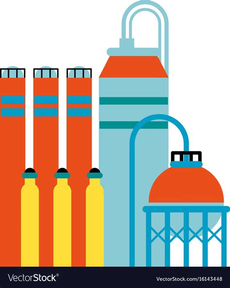 Oil Refinery Icon Image Royalty Free Vector Image