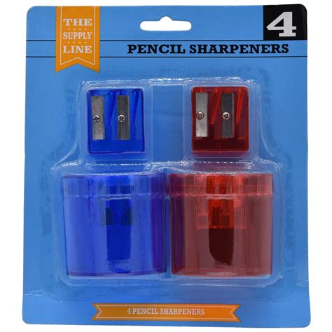 The Supply Line Dual Blade Wood Pencil Sharpener Set Pack Of 4 The