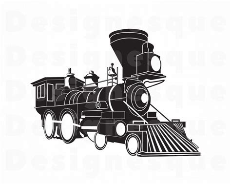 Locomotive Svg Cut Files For Silhouette Dxf Steam Engine SVG Eps Train