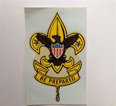 Boy Scout Water Slide Decal Vintage Be Prepared Scout Motto 4 Etsy