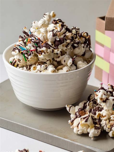 Easy Chocolate Drizzled Popcorn Cook Eat Live Love