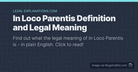 In Loco Parentis Definition What Does In Loco Parentis Mean