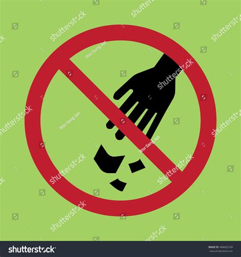 No Littering Sign Vector Royalty Free Stock Vector 448602169