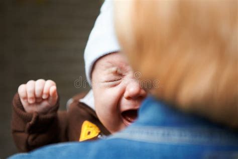 Little Baby Crying Stock Photo Image Of Holding Closeup 37023820