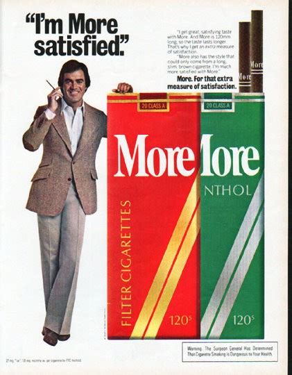 1979 More Cigarettes Vintage Ad Im More Satisfied