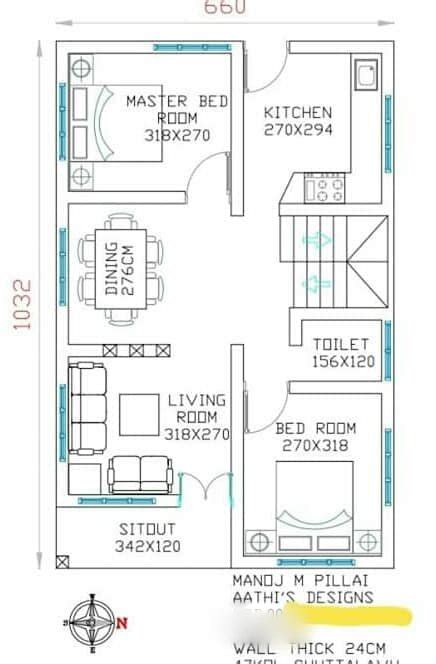 700 Square Feet 2 Bedroom Single Floor Low Budget House And Plan Home
