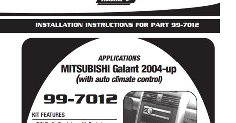 Automotive wiring in a 2004 mitsubishi galant vehicles are becoming increasing more difficult to identify due to the installation of more advanced the modified life staff has taken all its mitsubishi galant car radio wiring diagrams, mitsubishi galant car audio wiring diagrams, mitsubishi galant. Wiring Diagrams and Free Manual Ebooks: Metra 99-7012 Radio Wiring Harness Mitsubishi Galant 2004-up