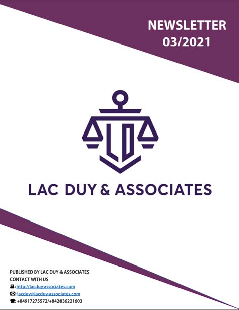 Bản Tin Pháp Luật Tháng 32021 Lac Duy Associates Law Firm