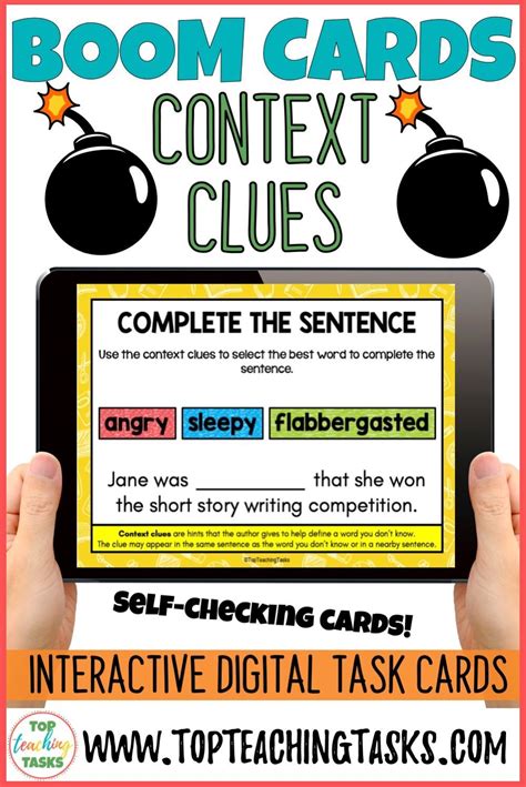 Spellings are not always very intuitive. Boom Cards Context Clues Vocabulary in 2020 | Context ...