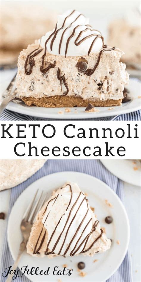 Vegan keto chocolate almond butter pie. Cannoli Cheesecake - Low Carb, Keto, Grain-Free, Gluten-Free, Sugar-Free, THM S - Cannoli ...