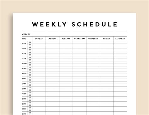 Printable Half Hour Day Planner Daily Schedule Template Daily Vrogue