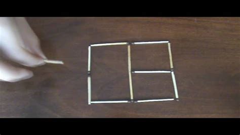 Simple Matchstick Square Puzzle Solution Youtube