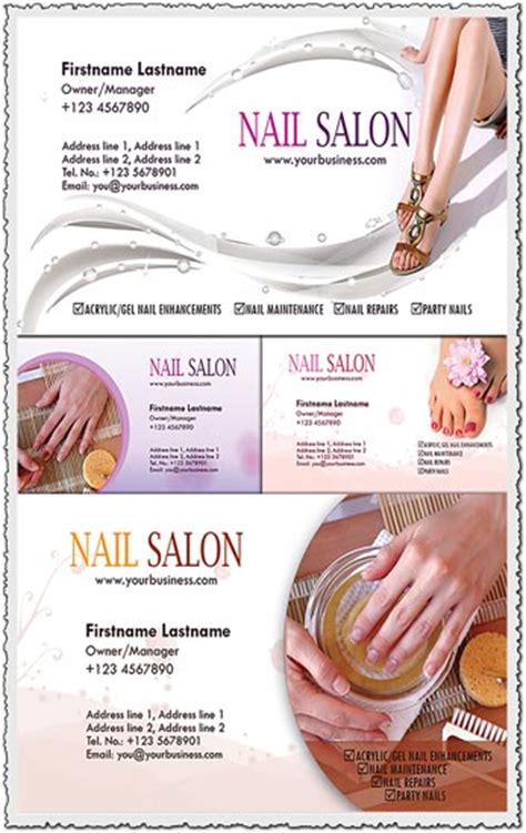 I apologise for the lack of updates, i have been super busy now that classes are starting soon! Nail salon and spa business cards