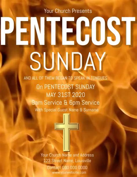 Church Pentecostal Sunday Flyer Template Postermywall