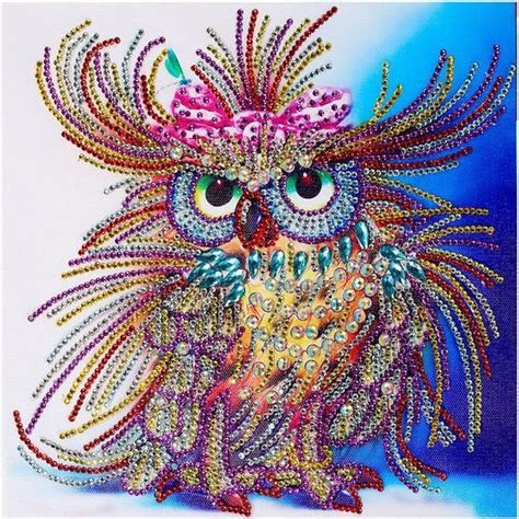 Diy 5d Diamond Painting Kit Royal Owl New Craft Cross Stitch Art