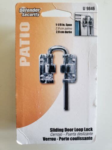 Defender Security U 9846 Patio Sliding Door Loop Lock Chrome Plated