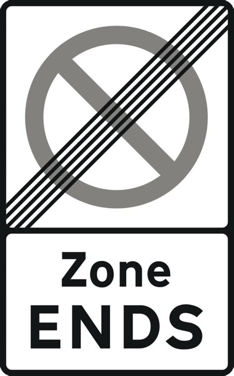 Controlled Parking Zone Ends Road Sign Uk Delivery Hirst Signs