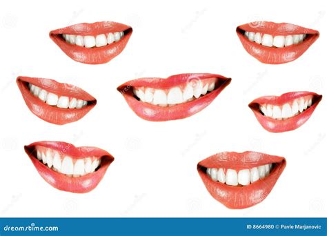 Various Smilling Women Mouth Stock Photo Image Of Whitening Young