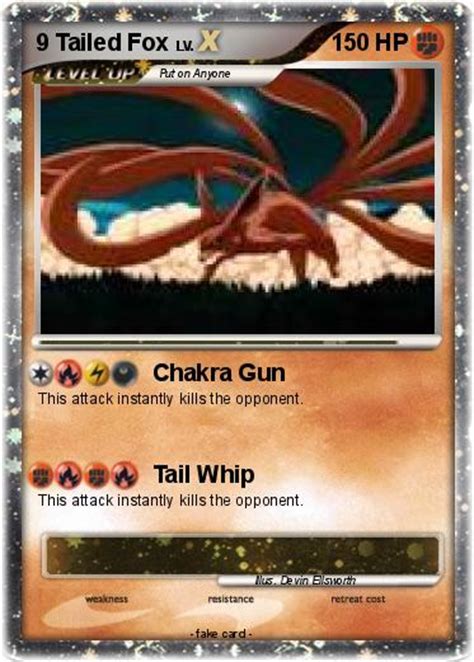 Pokémon 9 Tailed Fox 3 3 Chakra Gun My Pokemon Card