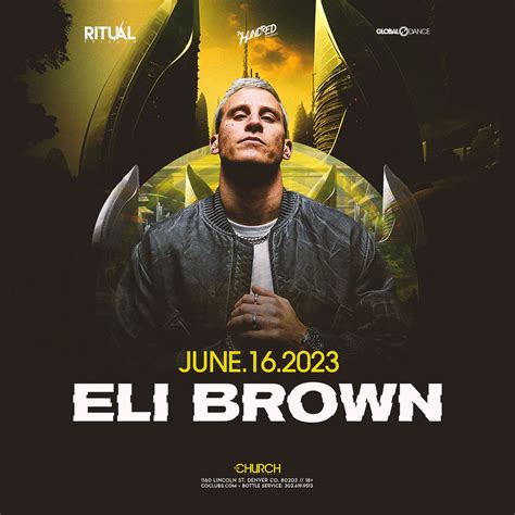 Eli Brown Tickets at The Church Nightclub in Denver by The Church