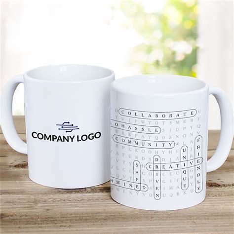 Personalized Corporate Values Word Search Coffee Mug Tsforyounow