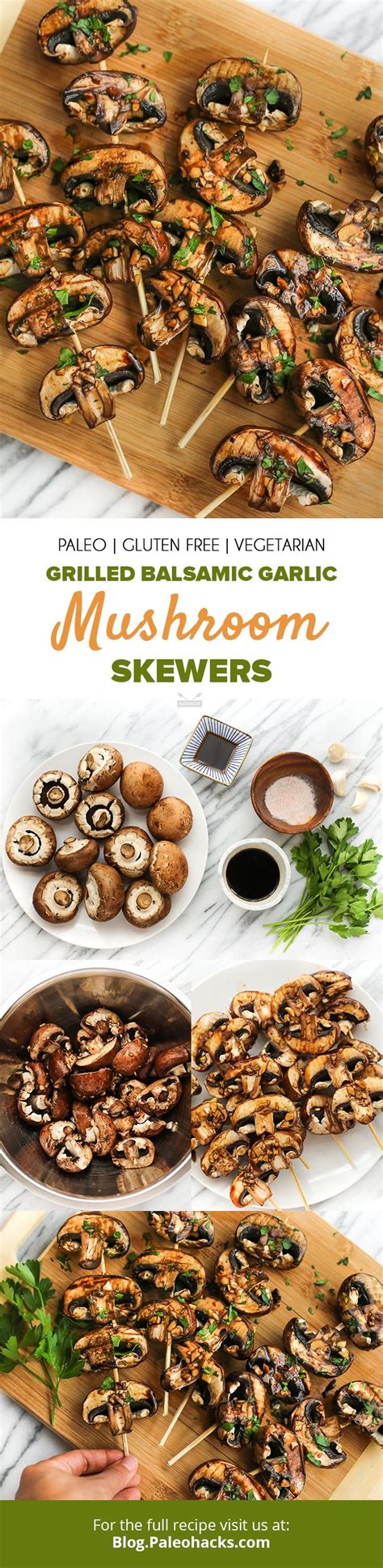 Make This Now Grilled Balsamic Garlic Mushroom Skewers Recipe